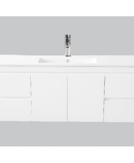 1200 Gloss White Two Doors Two Drawers Wall Hung Vanity Unit - Lucas