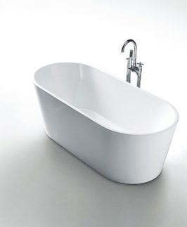 1500*800mm Gloss White Acrylic Freestanding Bath - Charming
