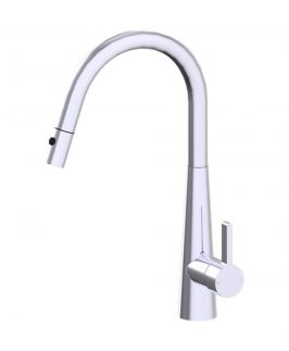 Sink Mixer with Pull Out Goose Neck Chrome - Lorena