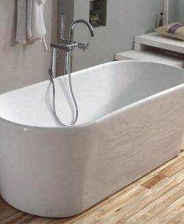 1600*700mm Gloss White Acrylic Freestanding Bath - Traditional