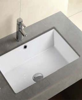 525*380*200mm Rectangle Under Mount with Overflow Ceramic Basin