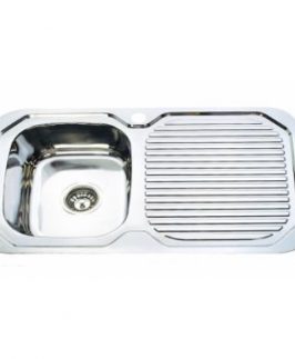 Stainless Steel Single Bowl Drop In Kitchen Sink with Drainer 780*480*180mm