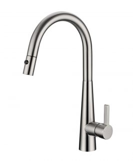 Sink Mixer with Pull Out Goose Neck Brushed Nickel - Lorena