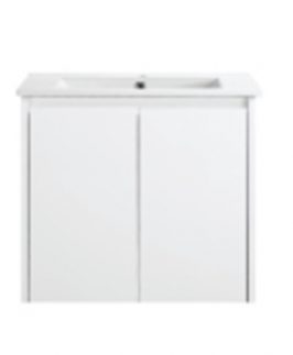 600 Matte White Two Doors Wall Hung Vanity Unit - Willow