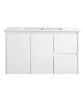 900 Matte White Two Doors Two Drawers Wall Hung Vanity Unit - Willow