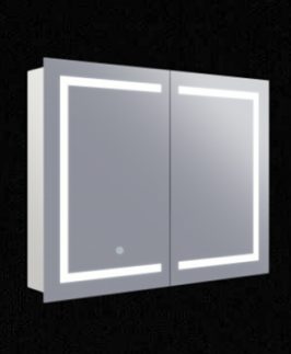 Remer 1200*700 Two Doors LED Mirror Shaving Cabinet with Demister - Vera