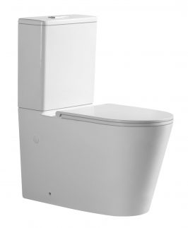 Rimless Back To Wall Round Toilet Suite S&P Trap - Jess