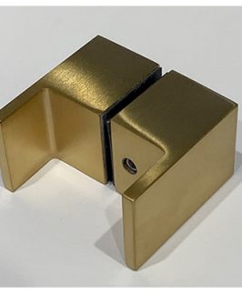 Frameless Shower Door Handle Square Brushed Gold Finish