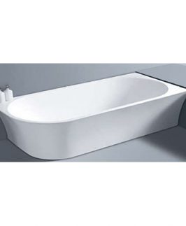 1500*780mm Gloss White Push to Corner Acrylic Freestanding Bath - Harper