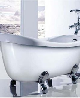 1550*700mm Gloss White Claw Acrylic Freestanding Bath - Monarch