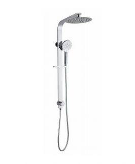 Round Shower Combo with Wide Shower Rail Chrome
