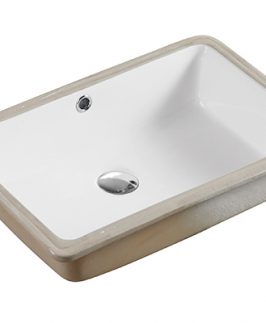 535*370*180mm Rectangle Under Mount with Overflow Ceramic Basin - Dunk