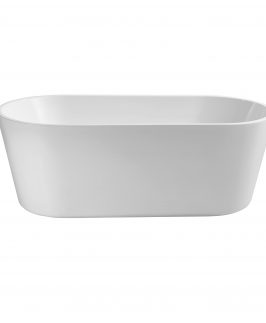 1700*800mm Gloss White Oval Acrylic Freestanding Bath - Vivo