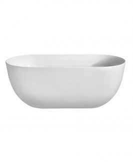 1600*800mm Gloss White Oval Acrylic Freestanding Bath - Sorrento