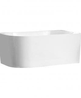 1700*765mm Gloss White Back and Left to Wall  Corner Acrylic Freestanding Bath - Bondi