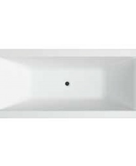 1700*750mm Matte White with Centre Outlet Rectangle Acrylic Insert Bath - Elite
