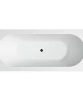 1700*750mm Matte White with Centre Outlet Acrylic Insert Bath - Metro