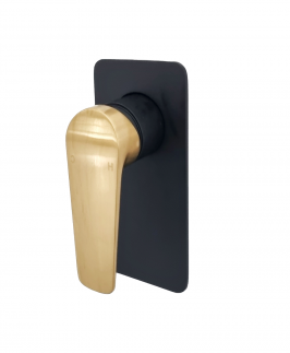Wall Mixer Matte Black With Brushed Gold - Celsior