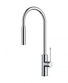 Sink Mixer with Pull Out Goose Neck and Pin Handle Chrome - Naxos