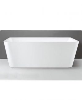 1600*800mm Gloss White Back to Wall Acrylic Freestanding Bath