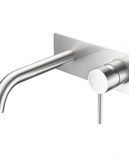 190mm Combo Mixer and Spout Brushed Nickel - Hali