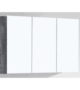 1200*750 Matte Charcoal Three Doors Polished Edge Mirror Shaving Cabinet Unit - Carbon