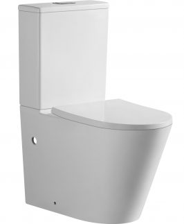 Rimless Back To Wall Round Toilet Suite S&P Trap - Jamie