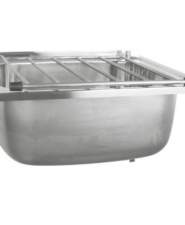 Commercial Disabled Cleaner Sink with Grate Includes Wall Brackets Chrome