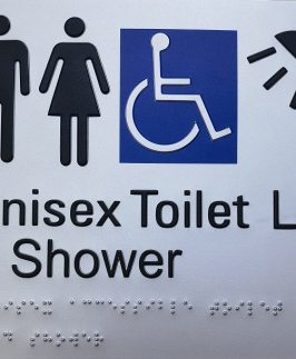 Commercial Sign - Unisex Toilet LH & Shower