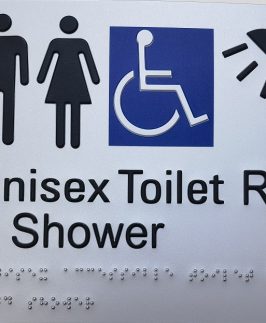 Commercial Sign - Unisex Toilet RH & Shower