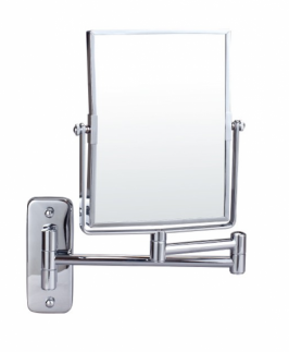 Square Makeup Mirror with Chrome Finished
