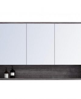 1200*700 Forest Grey Three Doors Polished Edge Mirror Shaving Cabinet Unit - CW