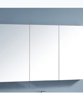 1200*750 Matte Grey Three Doors Polished Edge Mirror Shaving Cabinet Unit