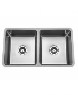 Stainless Steel Double Bowls Drop In/Undermount Kitchen Sink without Drainer 780*450*200mm