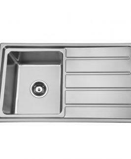 Stainless Steel Single Bowl Drop In Kitchen Sink with Drainer 860*500*200mm