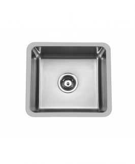 Stainless Steel Single Bowl Drop In/Undermount Kitchen Sink without Drainer 450*400*200mm