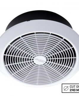 200mm Flush Mounted Ceiling Exhaust Fan with Draft Stopper