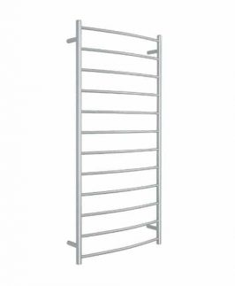 700*1400mm Curved Round 12 Bars Polished Stainless Steel 153 Watt Heated Towel Rail